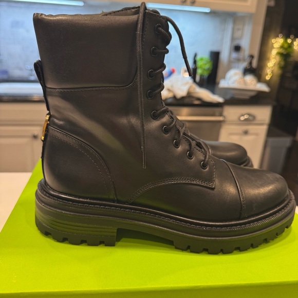 Sam Edelman Women's Black Aleia Round Toe Lace Up Combat Boots Size 9M NIB - Picture 3 of 13